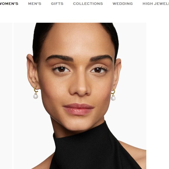 David Yurman Solari 18K YG Diamond Showcasing Rare Yellow Pearl Drop Earrings - Picture 10 of 11